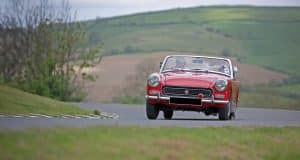 Midget and Sprite Club Insurance - image shows red MG Midget