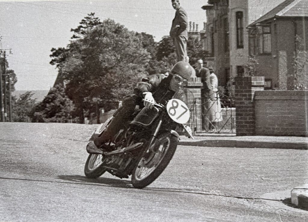 Ralph Seymour racing his KTT