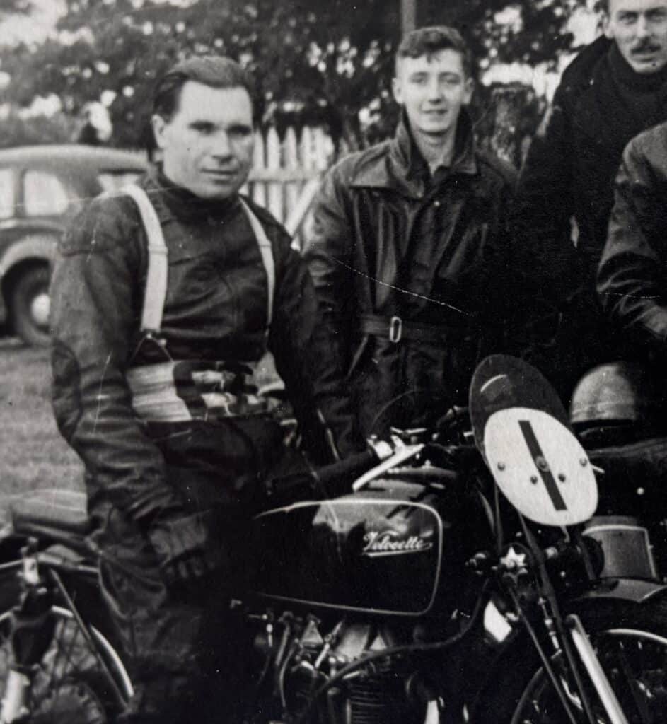 Ralph Seymour riding his Velocette KTT