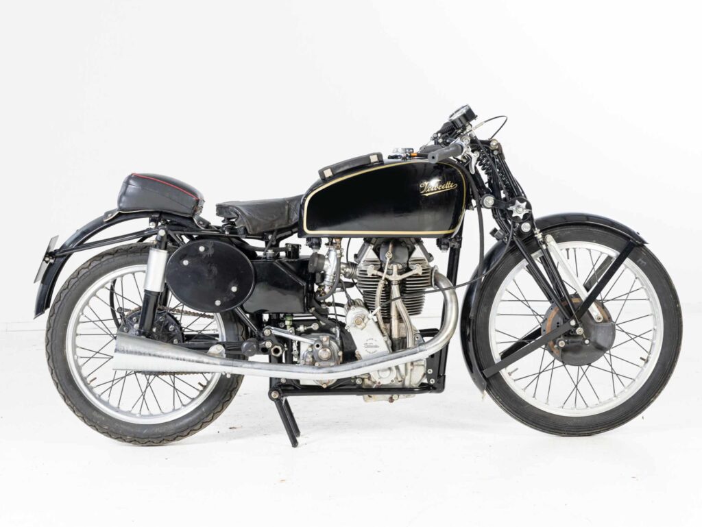 The Velocette KTT Mark VIII on white background 