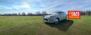 Classic Volkswagen on grassy field